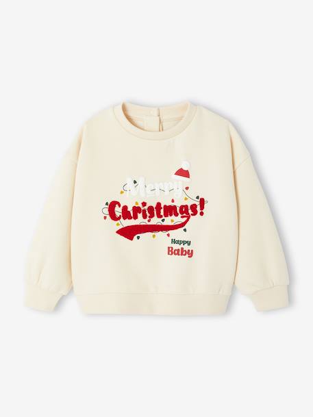 Sweat bébé Noël capsule famille vanille 3 - vertbaudet enfant 