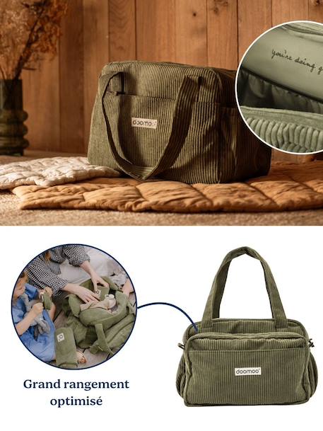 Sac à langer fluffy beige+vert 9 - vertbaudet enfant 