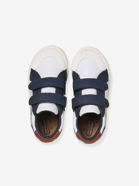 Baskets garçon synthétique à scratchs lot bleu 4 - vertbaudet enfant 