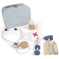 Jouet-Jeux d'imitation-Valisette de jeu jouets en bois petit docteur