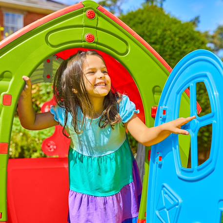 Maisonnette cabane dream house plastique Bleu - rouge - vert 2 - vertbaudet enfant 