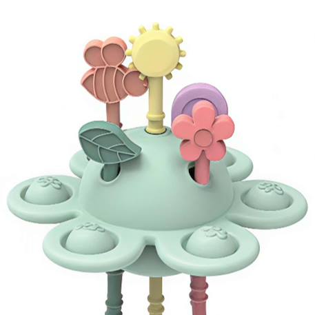 Jouet d'éveil jardin sensoriel en silicone Vert 3 - vertbaudet enfant 