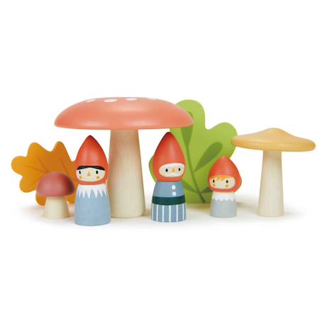 Famille de gnomes et forêt en bois Rouge, bleu, orange 3 - vertbaudet enfant 