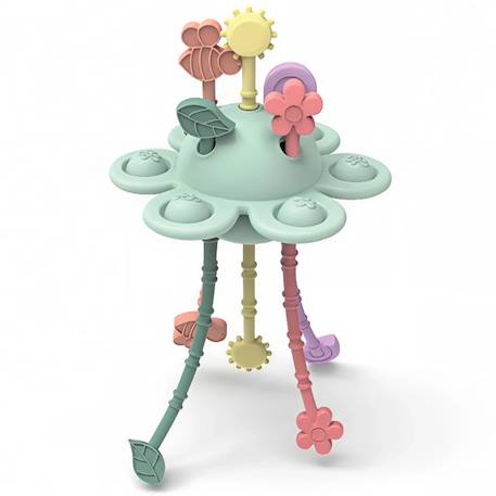 Jouet d'éveil jardin sensoriel en silicone Vert 1 - vertbaudet enfant 