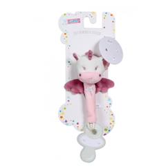 Puériculture-Accroche-tétine peluche les p'tits féeriques licorne 13 cm s/carte