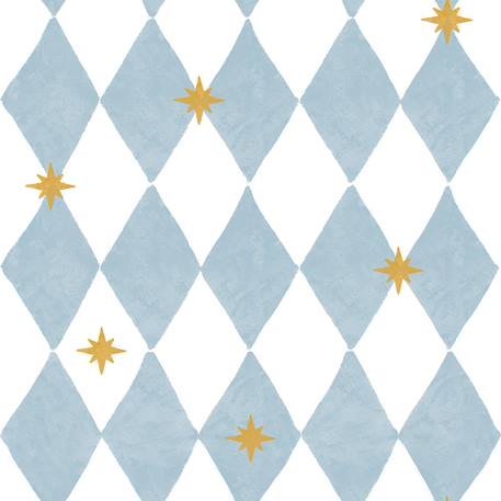 Papier peint enfant 50 x 280 cm Bleu, doré, blanc 2 - vertbaudet enfant 