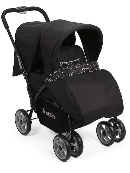 Poussette double avec habillage pluie twinbi Noir etoile 2 - vertbaudet enfant 