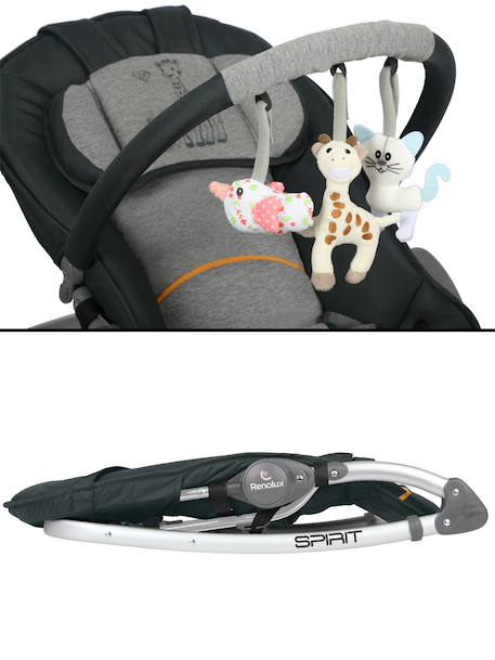 Transat bébé multi-modulable d’une seule main spirit Griffin+Paloma+Sophie la girafe paris+Sophie la girafe sunrise 18 - vertbaudet enfant 
