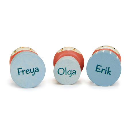 Famille de gnomes et forêt en bois Rouge, bleu, orange 5 - vertbaudet enfant 