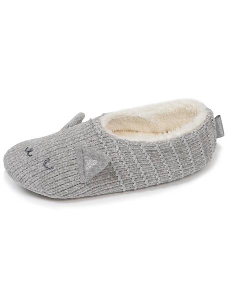 Chaussettes d'intérieur maille chenille - fourrées, antidérapantes Gris 6 - vertbaudet enfant 