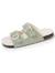 Chaussons mules ouvertes ultra confortables, en cuir Camel+Vert d'eau 12 - vertbaudet enfant 