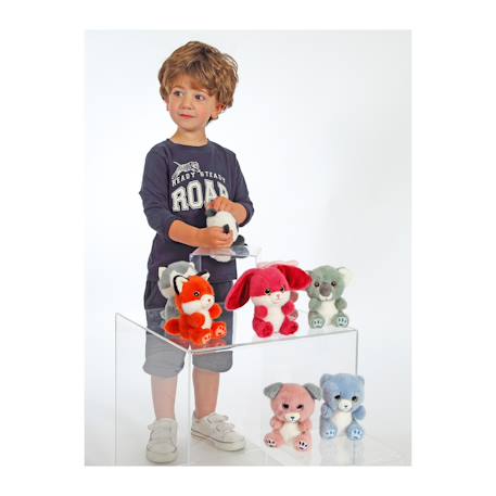 Peluche - peluche lapin ruby cutydoos rose framboise – 13 cm Blanc 6 - vertbaudet enfant 