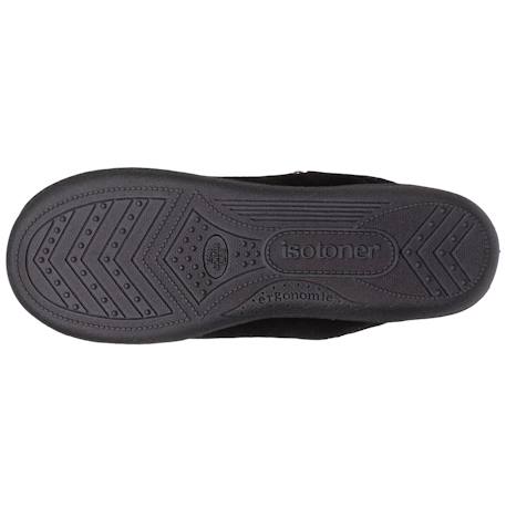 Chaussons mules ultra confortables et légères, en coton biologique et semelle à mémoire de forme Noir+Taupe 4 - vertbaudet enfant 