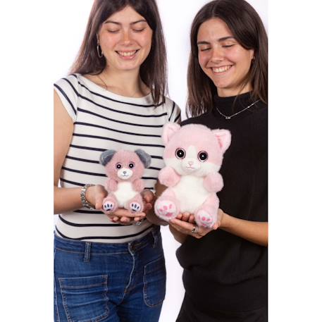 Peluche - peluche chien spot cutydoos rose poudré et gris – 13 cm Blanc 4 - vertbaudet enfant 