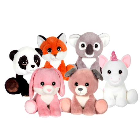 Peluche - peluche puppy eyes pets - chien rose poudré et gris - 40 cm Rose 2 - vertbaudet enfant 