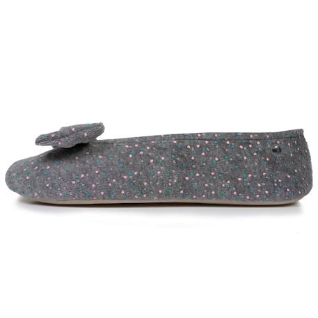 Chaussons ballerines ultra confortables, semelle en cuir, détail grand nœud Aubergine+Bleu canard+Bleu canardfleurs+Girafe+Gris chiné clair+Ivoire+Rayure marinière+Rayuresbleues+Rouge+Sauge+Vert d'eau 26 - vertbaudet enfant 