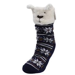 Vêtements de grossesse-Chaussettes d'intérieur en maille, doublé sherpa, antidérapante