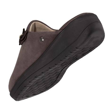 Chaussons mules petit talon de 4,5 cm Noir+Taupe 11 - vertbaudet enfant 
