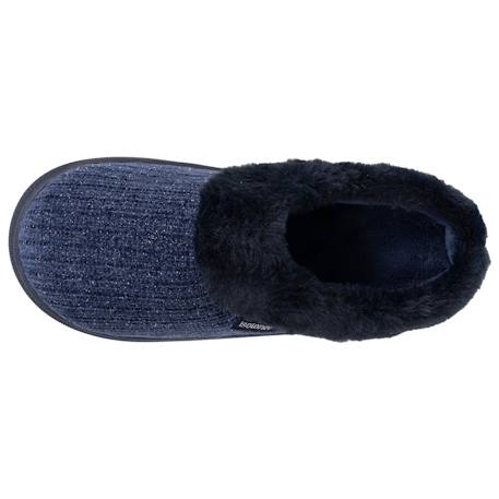Chaussons mules semelle bloup extra confort Beige+Marine lurex+Noir 8 - vertbaudet enfant 