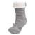 Chaussettes d'intérieur maille chenille - fourrées, antidérapantes Gris 1 - vertbaudet enfant 