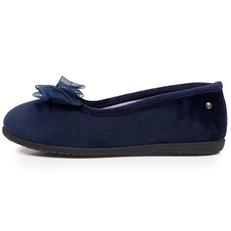 Chaussons ballerines souples, ultra confortables et légers, confort technologie everywear Bleu canardfleurs+Bleu marine+Grisirisé+Rayuresbleues+Sauge+Sauge noeud irisé 10 - vertbaudet enfant 