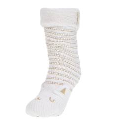 Vêtements de grossesse-Chaussettes d'intérieur maille chenille - fourrées, antidérapantes