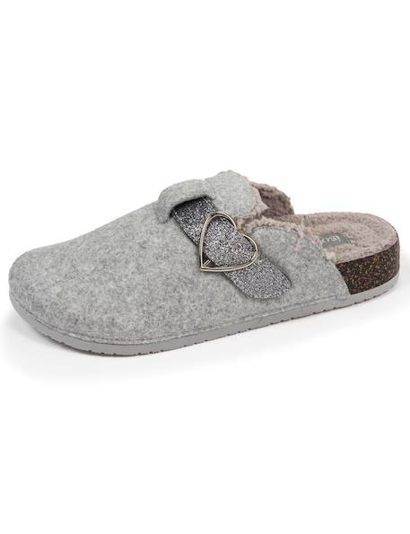 Chaussons sabots semelle anatomique confort Gris chiné+Noir 6 - vertbaudet enfant 