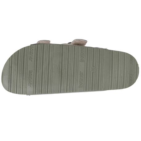 Chaussons mules ouvertes ultra confortables, en cuir Camel+Vert d'eau 10 - vertbaudet enfant 