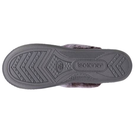 Chaussons mules ultra confortables et légers, mousse à mémoire de forme Gris chiné+Rose chiné 4 - vertbaudet enfant 
