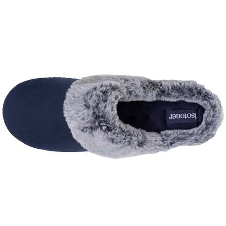 Chaussons mules semelle ergonomique confort, velours Marine+Noir+Rayures 3 - vertbaudet enfant 