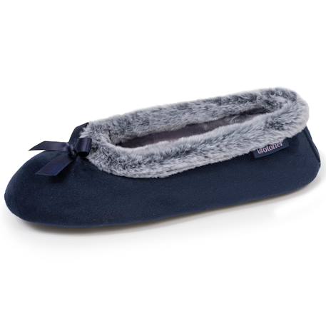 Chaussons ballerines semelle ultra-souple, confortables, semelle à mémoire de forme Léopard+Marine 7 - vertbaudet enfant 