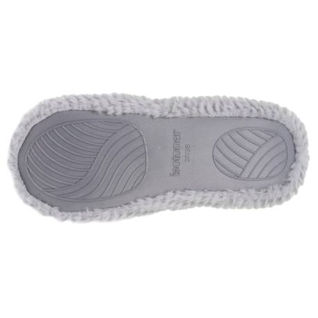 Chaussons ballerines imitation fourrure, semelle antidérapante Gris 4 - vertbaudet enfant 