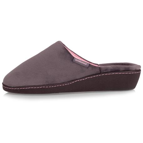 Chaussons mules ultra doux, ultra confort talon de 4 cm Gris foncé 3 - vertbaudet enfant 