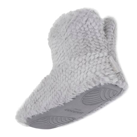 Chaussons bottillons imitation fourrure, semelle antidérapante Gris 5 - vertbaudet enfant 