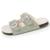 Chaussons mules ouvertes ultra confortables, en cuir Camel+Vert d'eau 7 - vertbaudet enfant 