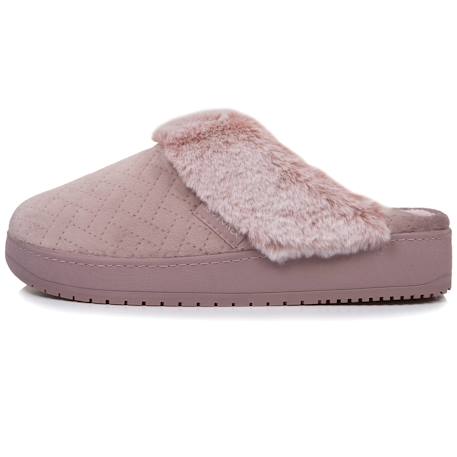 Chaussons mules velours ultra doux, talon 3,7 cm Blush 4 - vertbaudet enfant 