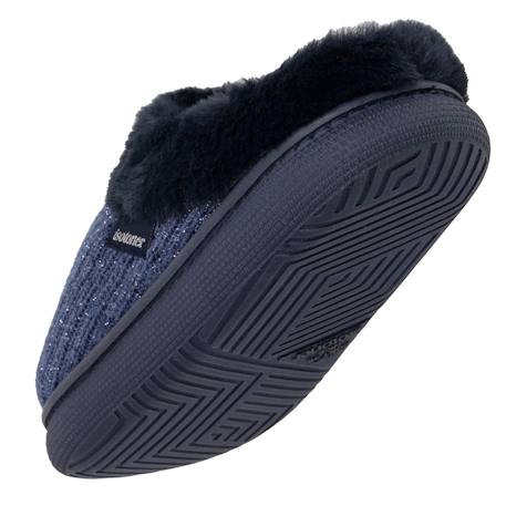 Chaussons mules semelle bloup extra confort Beige+Marine lurex+Noir 11 - vertbaudet enfant 