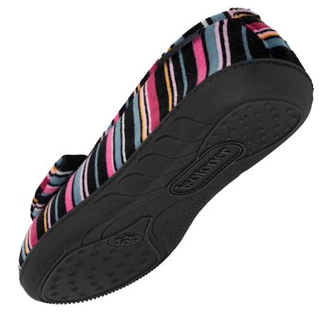 Chaussons ballerines semelle ergonomique confortables, semelle à mémoire de forme Camel+Noir+Rayures 17 - vertbaudet enfant 
