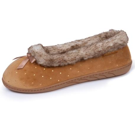 Chaussons ballerines semelle ergonomique confortables, semelle à mémoire de forme Camel+Noir+Rayures 1 - vertbaudet enfant 