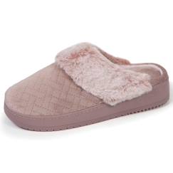 Vêtements de grossesse-Chaussons mules velours ultra doux, talon 3,7 cm
