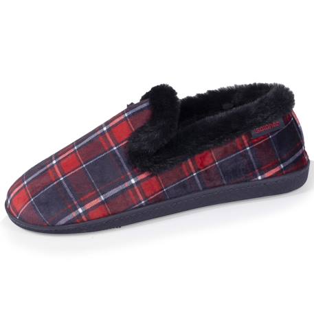 Chaussons charentaises détails fausse fourrure Tartan 1 - vertbaudet enfant 