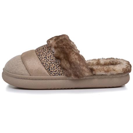 Chaussons mules semelle bloup extra confort Beige+Marine lurex+Noir 3 - vertbaudet enfant 