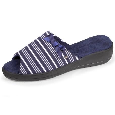 Chaussons mules ouvertes à talon 4,5 cm ultra confort Rayure marinière 1 - vertbaudet enfant 
