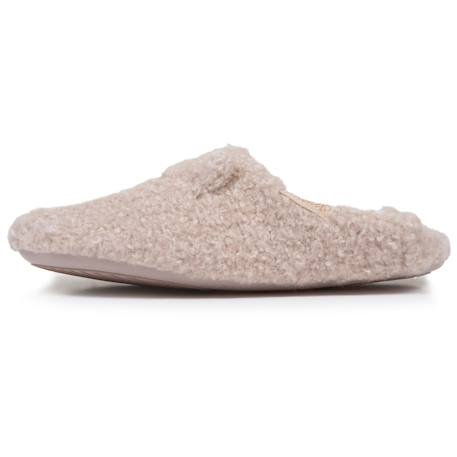 Chaussons mules sherpa, semelle antidérapante Beige 3 - vertbaudet enfant 