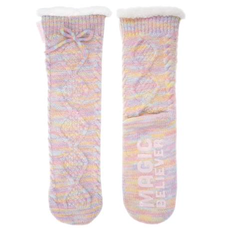 Chaussettes d'intérieur fourrées, antidérapante Multicolor 2 - vertbaudet enfant 