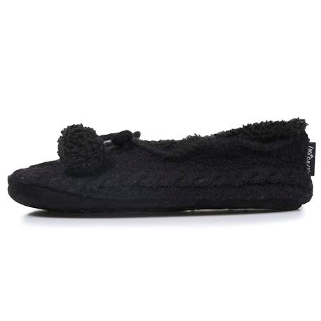 Chaussettes d'intérieur maille torsadée - fourrées, antidérapantes Noir 3 - vertbaudet enfant 