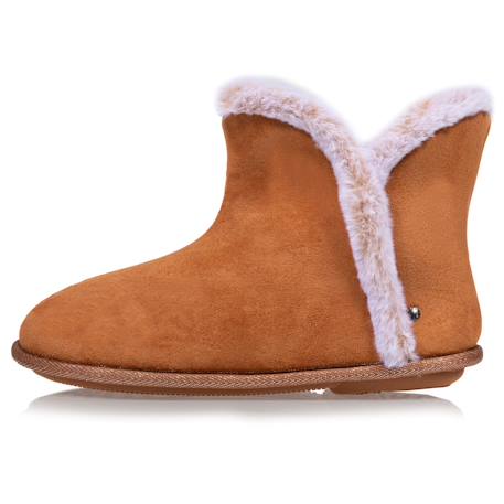 Chaussons bottillons ultra confortables et chauds, interieur et bordure en fausse fourrure Camel+Gris+Noir 3 - vertbaudet enfant 