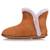 Chaussons bottillons ultra confortables et chauds, interieur et bordure en fausse fourrure Camel+Gris+Noir 3 - vertbaudet enfant 
