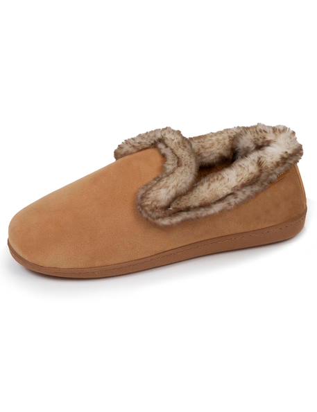Chaussons charentaises semelle ergonomique confort, chauds Camel+Noir+Tartan 6 - vertbaudet enfant 