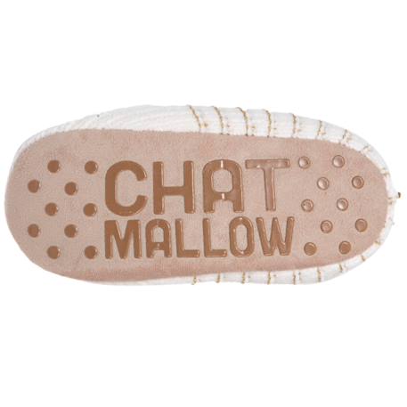 Chaussettes d'intérieur maille chenille - fourrées, antidérapantes Ivoire 4 - vertbaudet enfant 